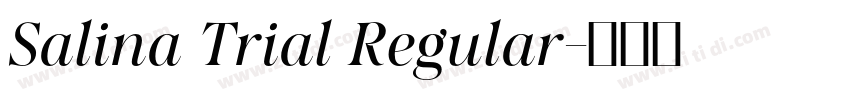 Salina Trial Regular字体转换